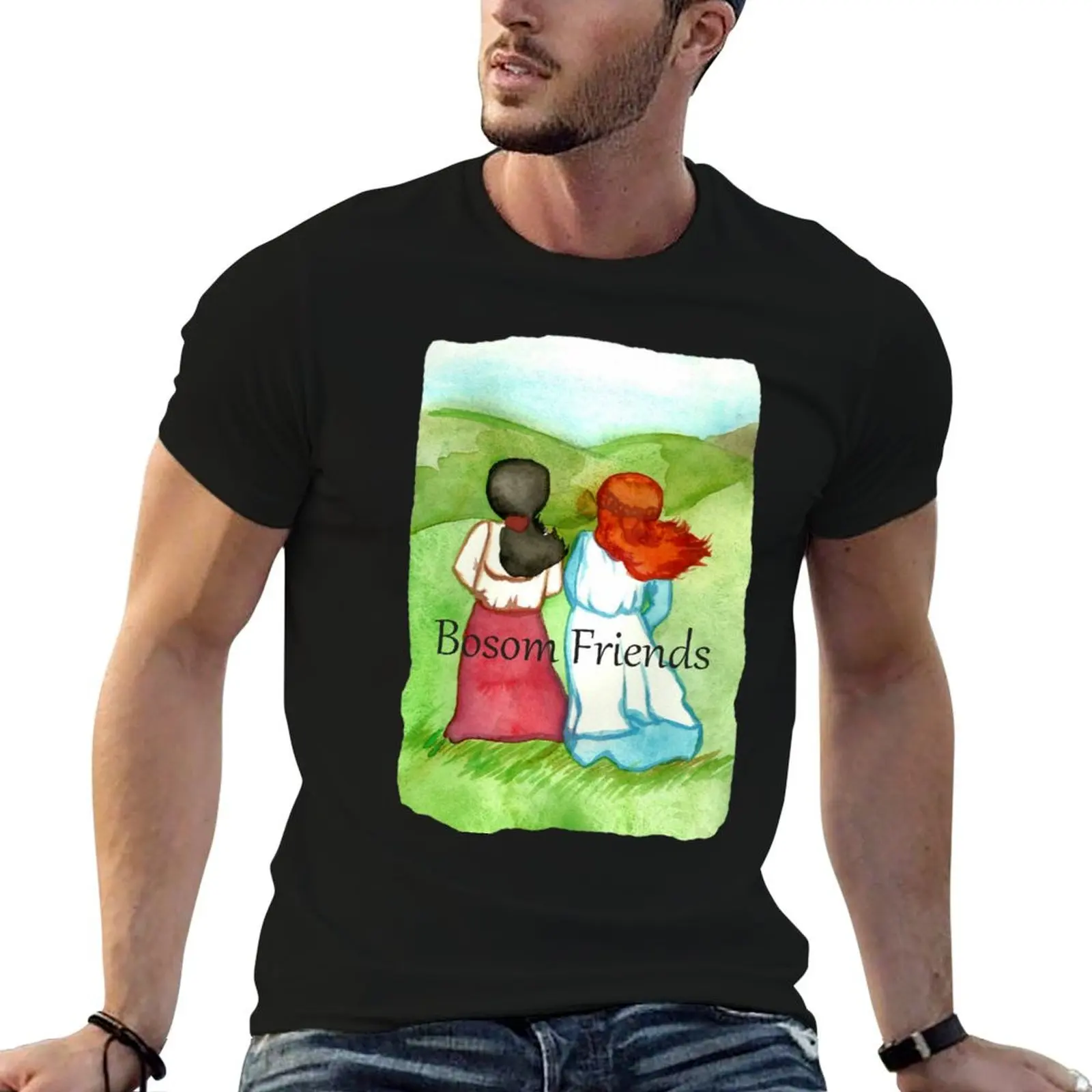 Bosom Friends Anne of Green Gables T-Shirt Minimalist Casual Short Sleeve Top