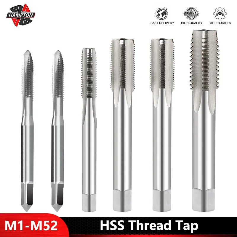 

1pcs M1-M52 Thread Tap Hss 6542 Right Hand Thread Straight Slot Tap Machine Tap Drilling Tool Hand Tools