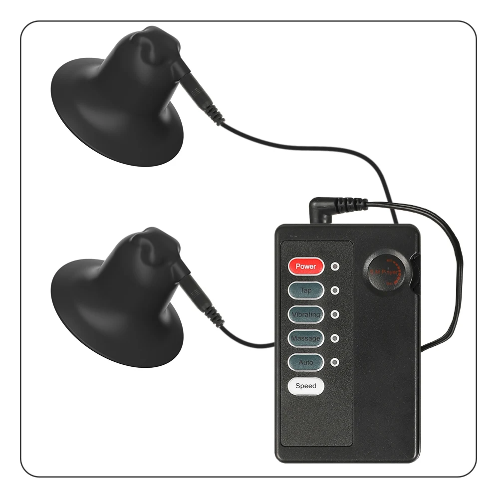 Electric Shock Nipple Suction Cup Breast Clitoris Sucker Erotic Nipple Clamps Pump Adult Game Breast-fed Sex Toys for Women Men view 4