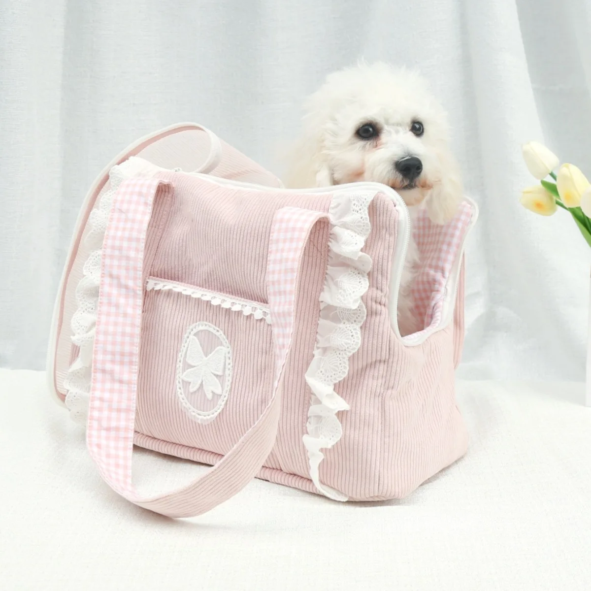 Puppy Go Out Portable Shoulder Handbag Dog Bag Pet Cat Corduroy Dog Supplies Suitable For Small Dogs Dog Carrier Pet Accessories