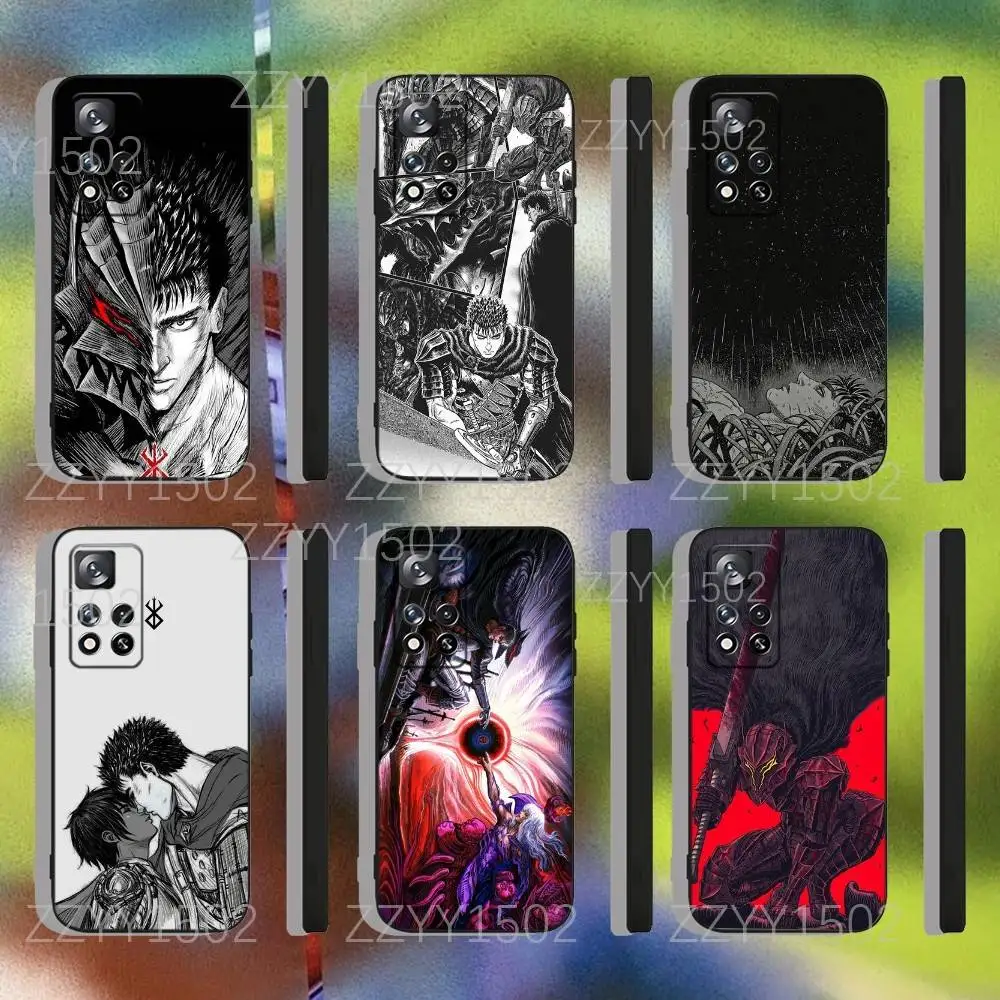 

B-Berserk Guts Blood Anime Phone Case For Samsung S25,S24,Ultra,S20,S30,Plus,S22,S23,Ultra,Plus,5G Black Silicone Soft