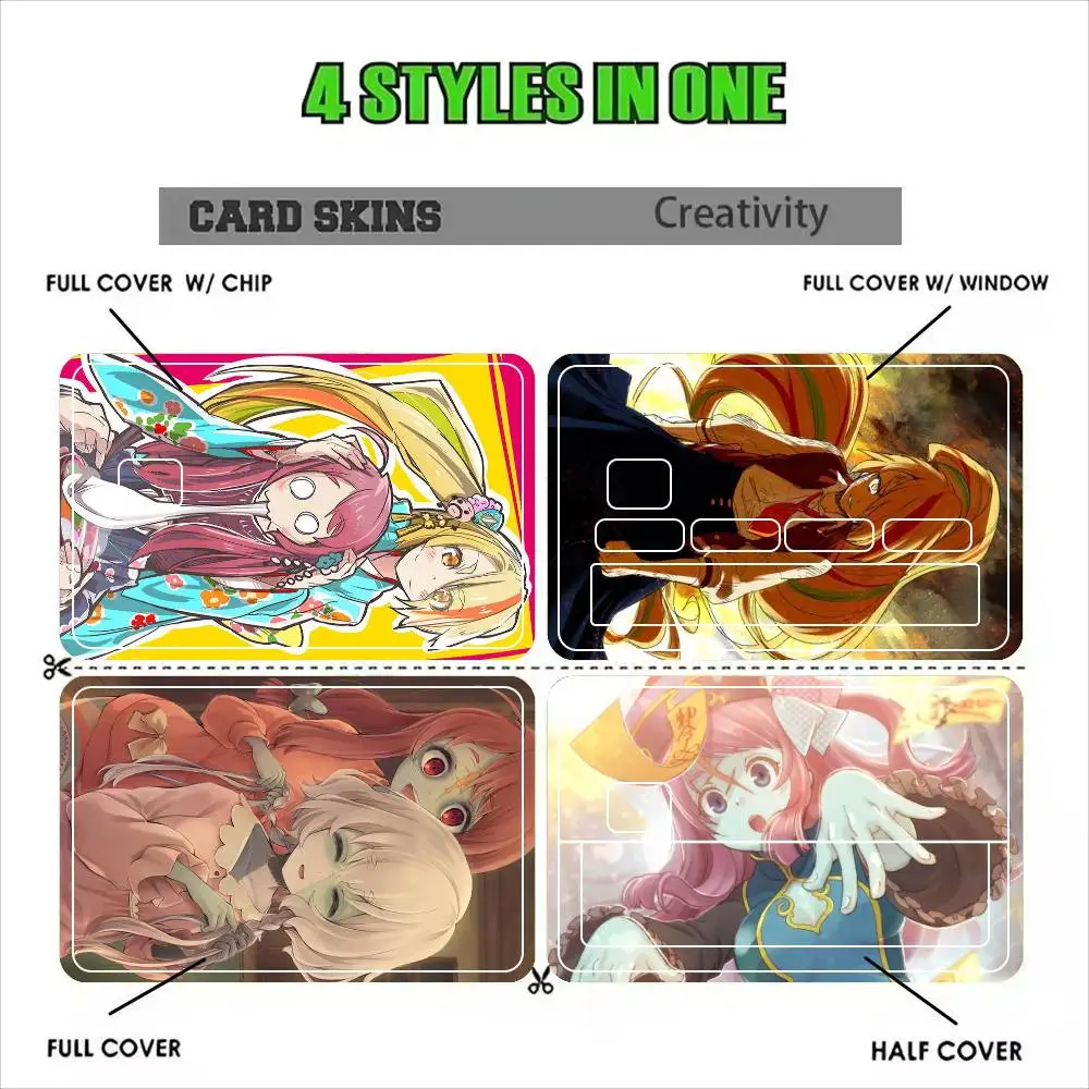 ZOMBIE LAND SAGA Anime  Sticker Film Tape Skin for Credit Card Debit Card Waterproof Stickers Cartoon