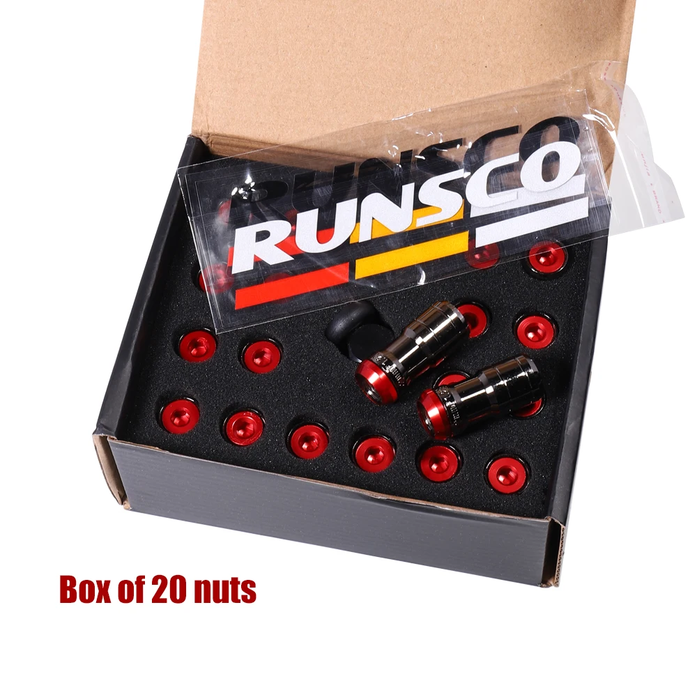 M12xP1.25/ M12xP1.5 Racing Wheel Nuts Concealed Heptagon Formula Steel Wheels Lock Lug Nuts Acorn Rim Closed End 20Pcs/Set