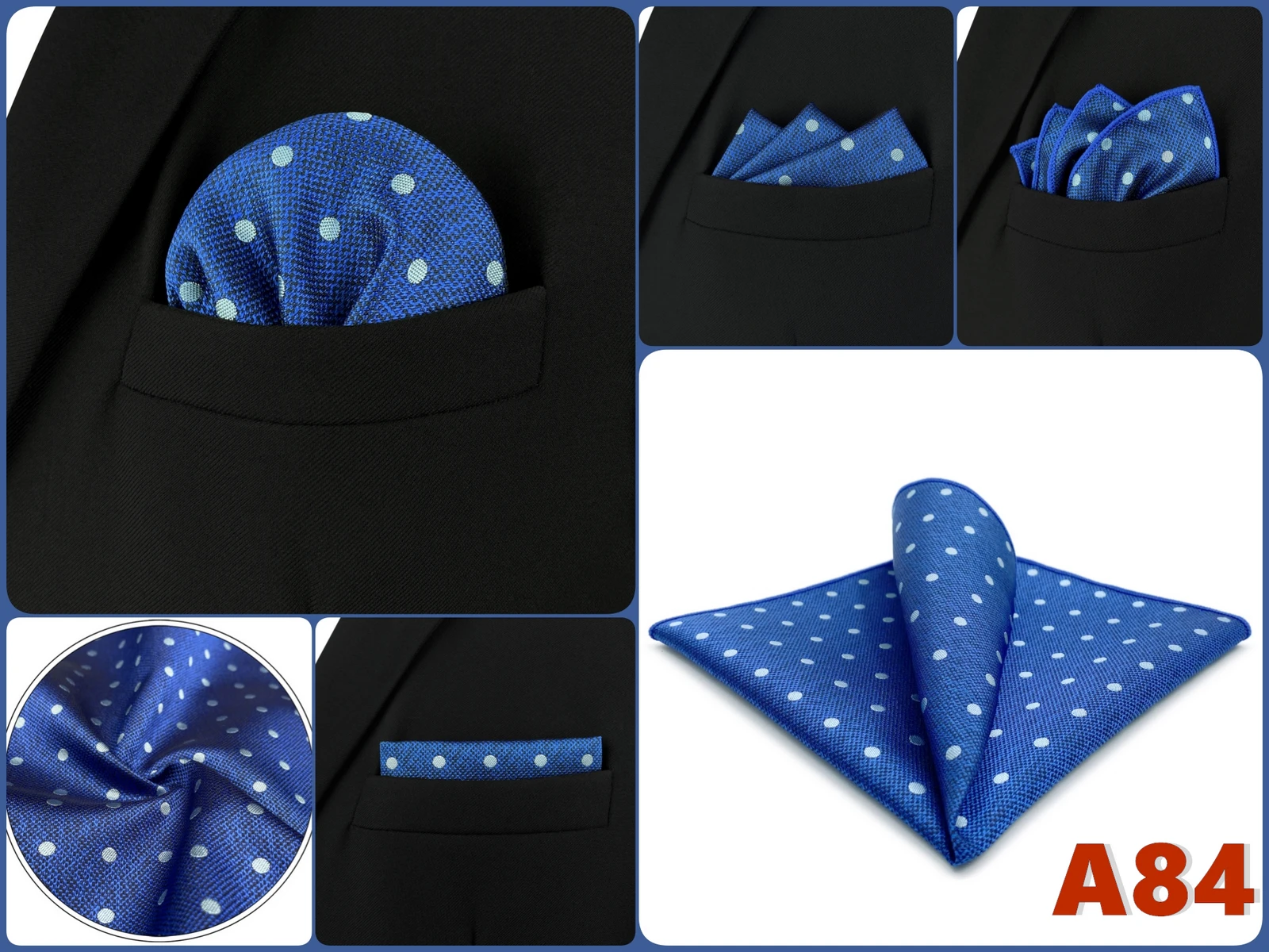 Pocket Square Handkerchief for Men Polka Dot Dots Plaid Check Checkered Suit Pocket Towel Hanky Mens Gift Wedding Business Party