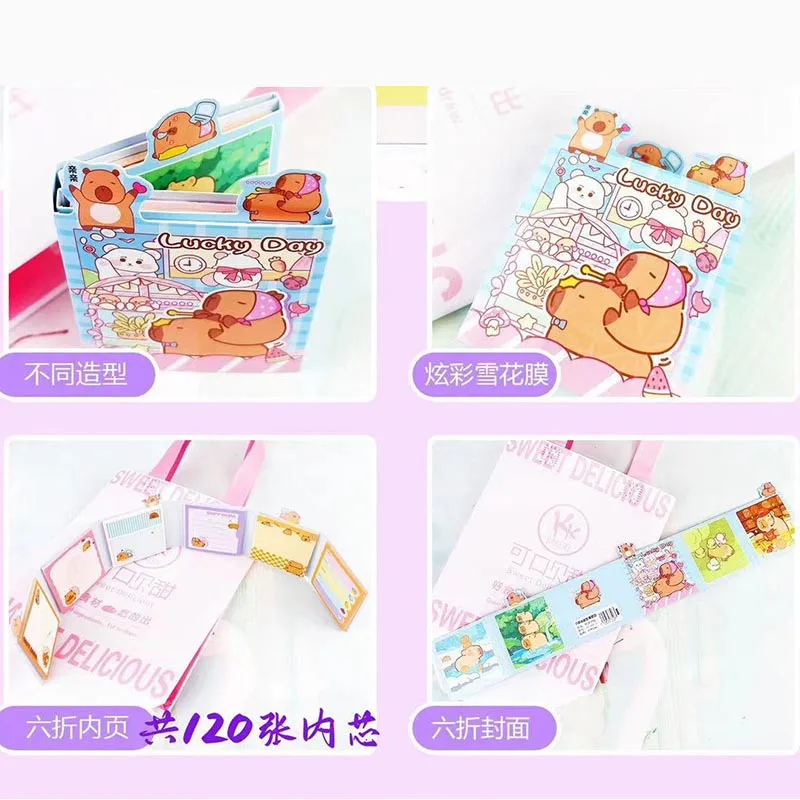 12pcs/lot Sanrio Melody Kuromi 6 Folding Memo Pad Sticky Notes Stationery Notepad Planner Sticker Post School Supply