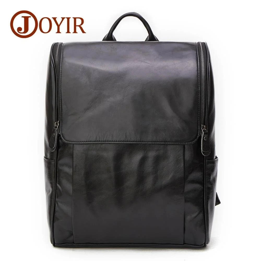 

Men's Backpack Genuine Leather 15"Laptop s For Teenager Casual Daypacks Mochila Male 6390