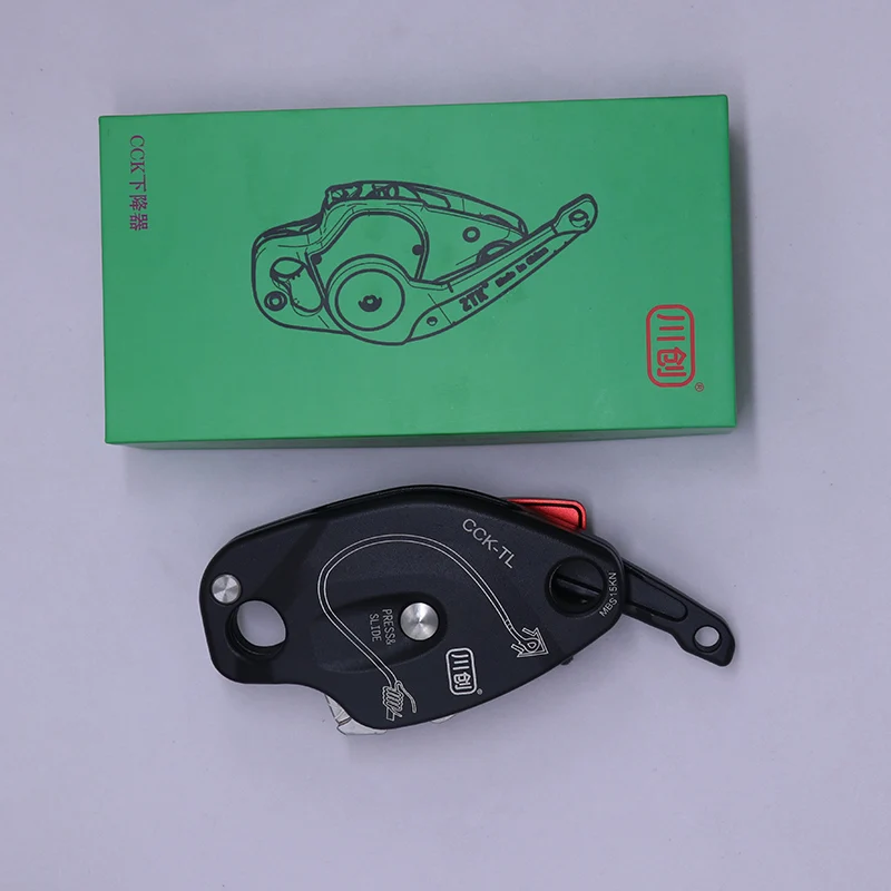 CCK-TL Rock Rope Climbing Descender 250 kg Getriebe Abseilgetriebe Sicherungsgerät Absteiggeräte Ausrüstung Seilzugangsrettung – Detail 16