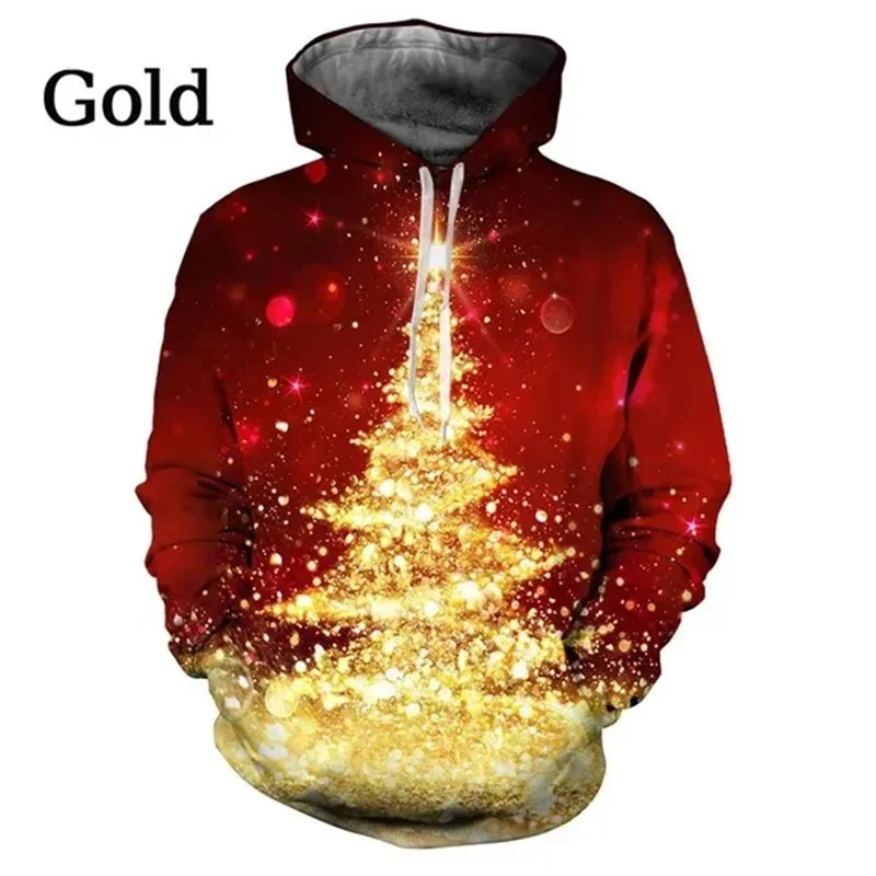 

Christmas Tree Hoodie For Men Women Christmas 3D Printed Pullovers Fashion Harajuku Hoodies Tops Long Sleeves Loose Sweatshirt