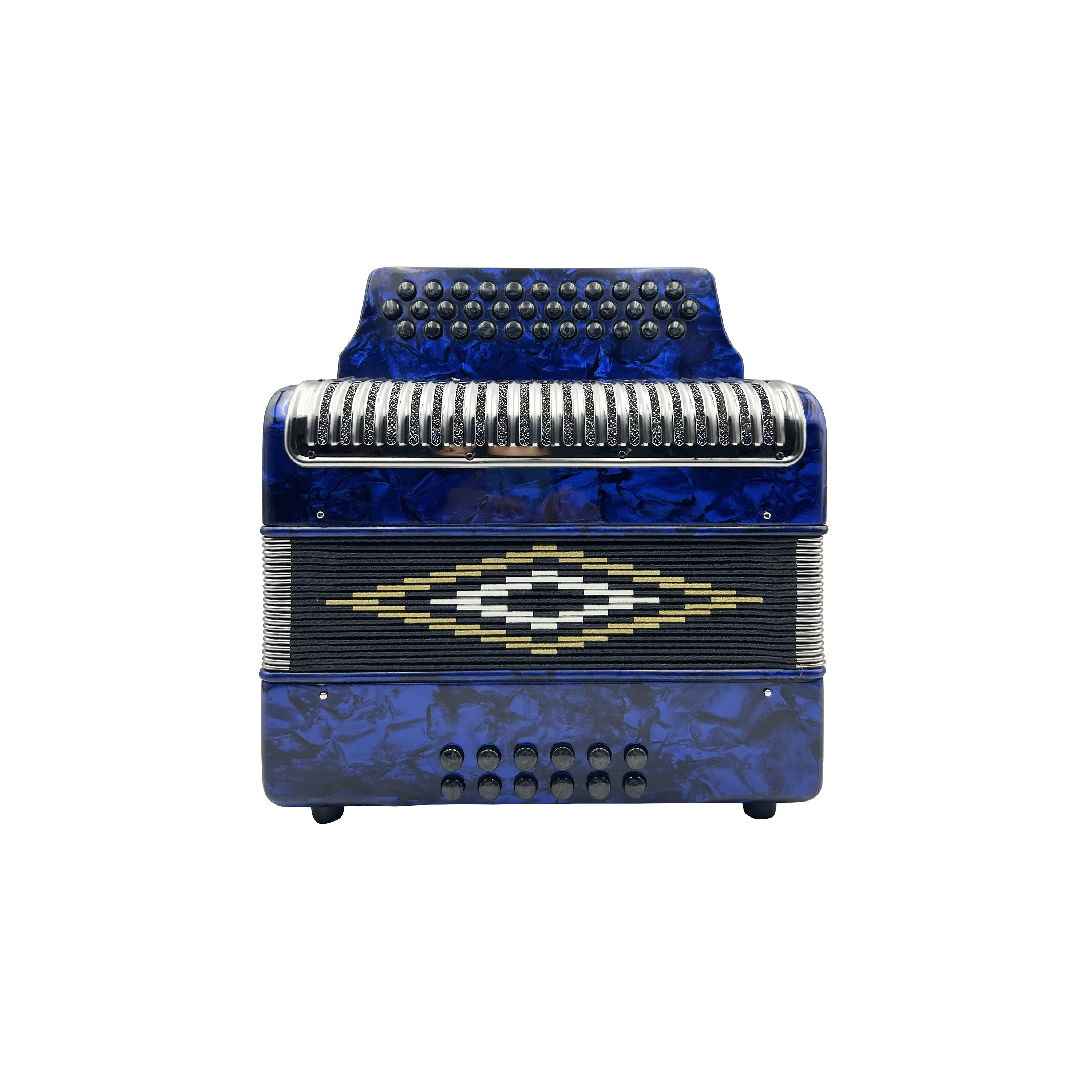 

Professional 12 Bass Diatonic Student Accordion JB3412 High Quality OEM Blue Celluloid 34 Buttons Portable Piano