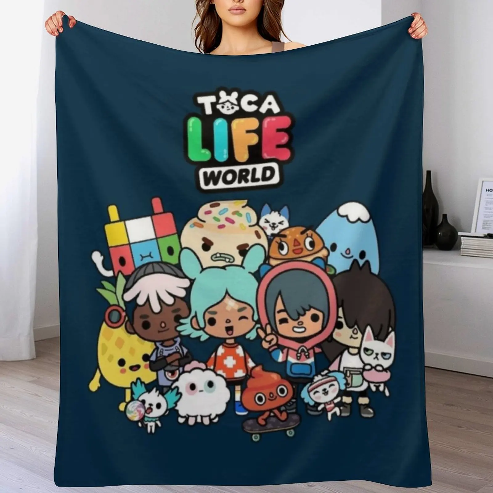 

toca boca Kids Throw Blanket Luxury Throw Designers Plush Blankets