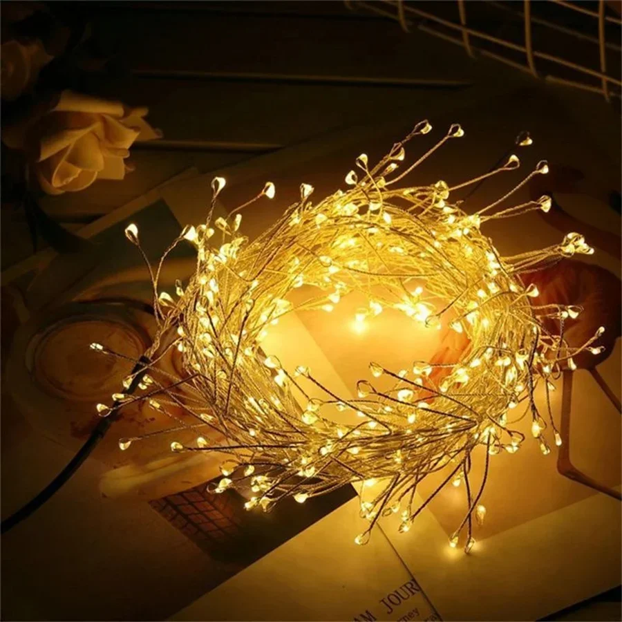 Imagem -05 - Impermeável Fairy Lights com Controle Remoto Modos Usb Powered 200leds Firecracker Copper Wire Starry Christmas Garland String Lights