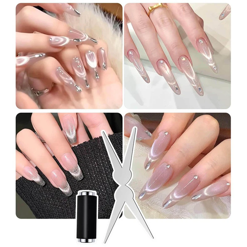 

Multifunctional Cat's Eye Nail Magnetic Stick Super Strong Gel Polish Magnet Pen Cylinder Magnetic Cat's Eye Magnet Iron Sheet'