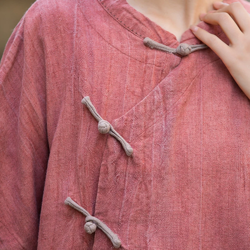 Long  Sleeve T-shirts  Vintage Clothes Blouses and Shirts Oversized T-shirt Women Clothes Women's Blouse Cotton and Linen