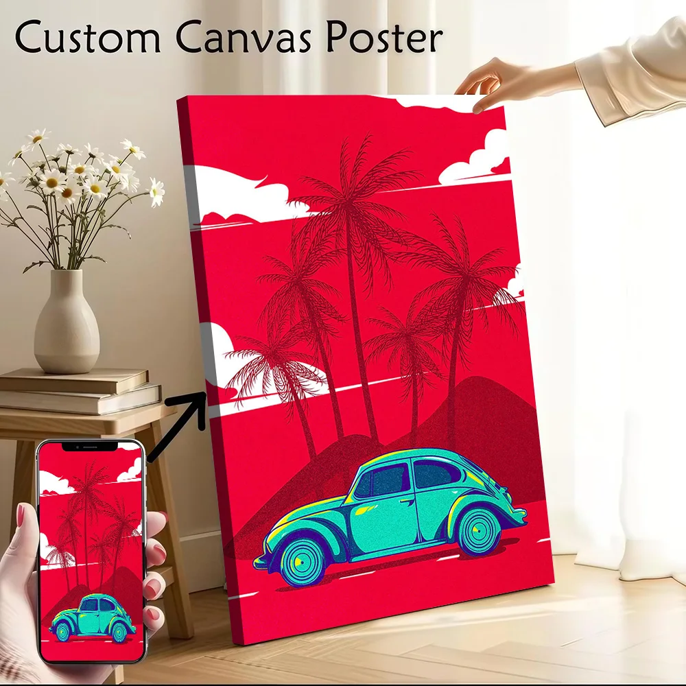 German Car Classic S Canvas Poster Customizable Pictures Wall Art Canvas Painting for Gamer Decoration Living Room Wand Deko