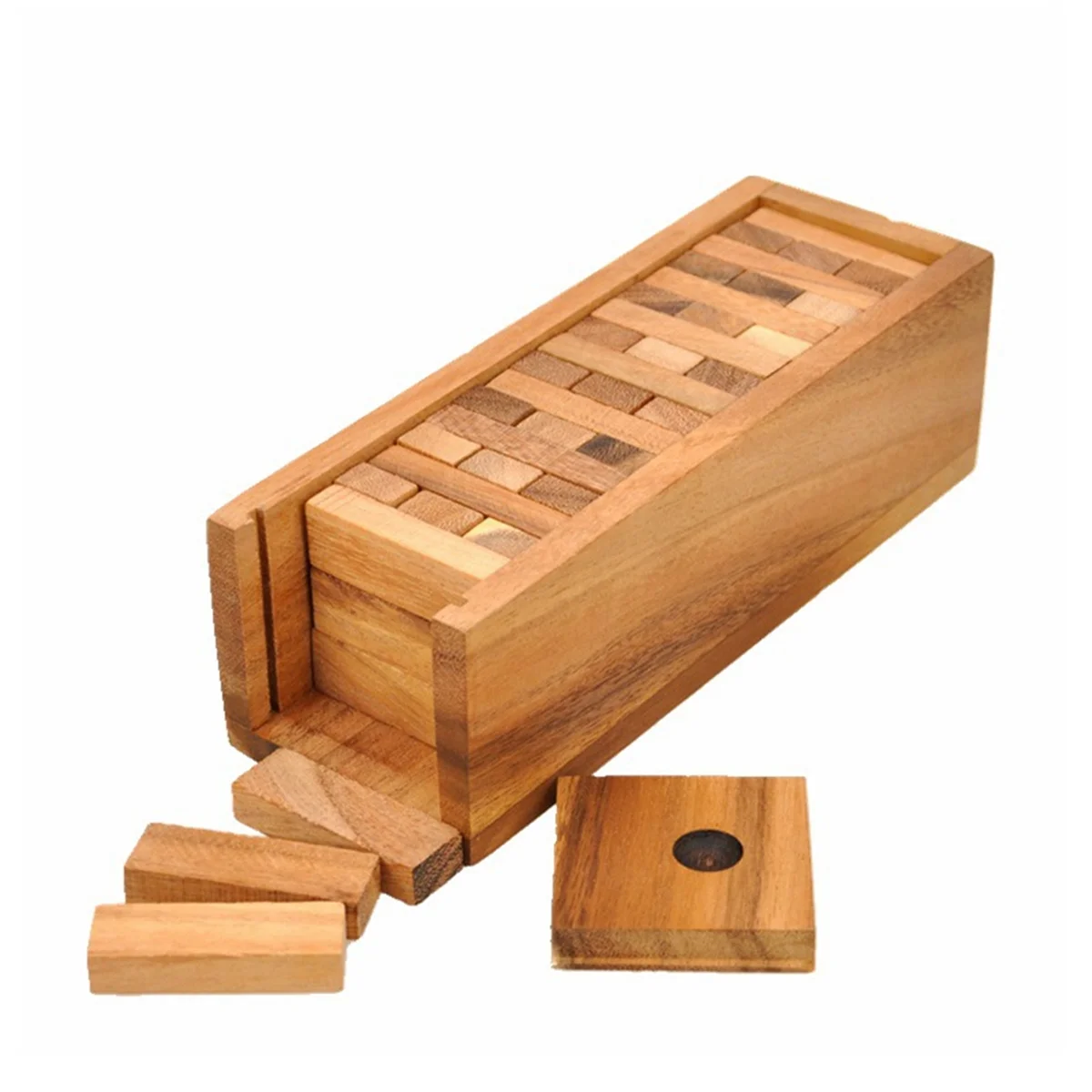 Superior Wood Tumbling Tower Game - Perfect for Party Games, Outdoor Games for Adults and Family, Classic Stacking Block Games,L