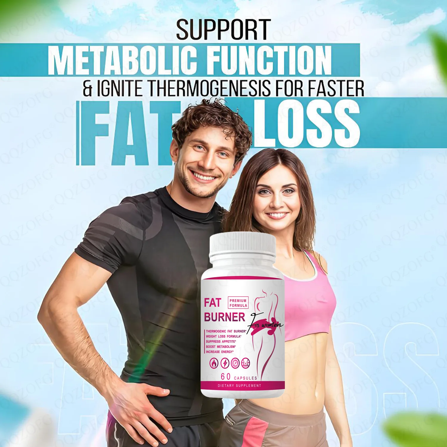 

Female supplement capsules promote fat burning, suppress appetite, promote metabolism, and enhance immunity