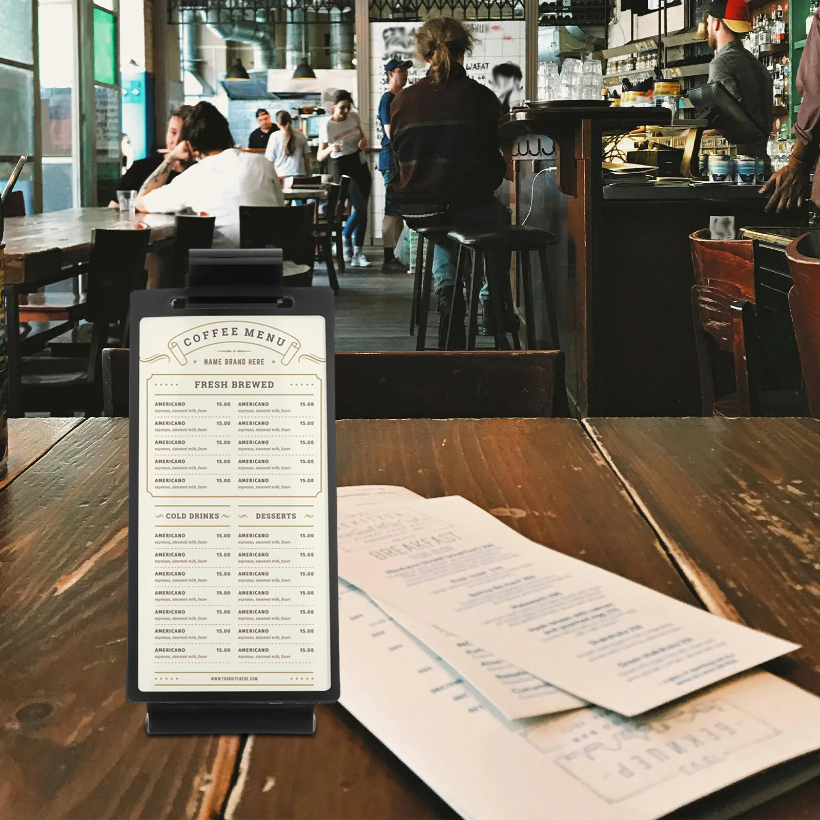 Acrylic Flip Desktop Sign Holder Tabletop Menu Stand for Restaurants Cafes Parties Advertising Display Holder Menu Display