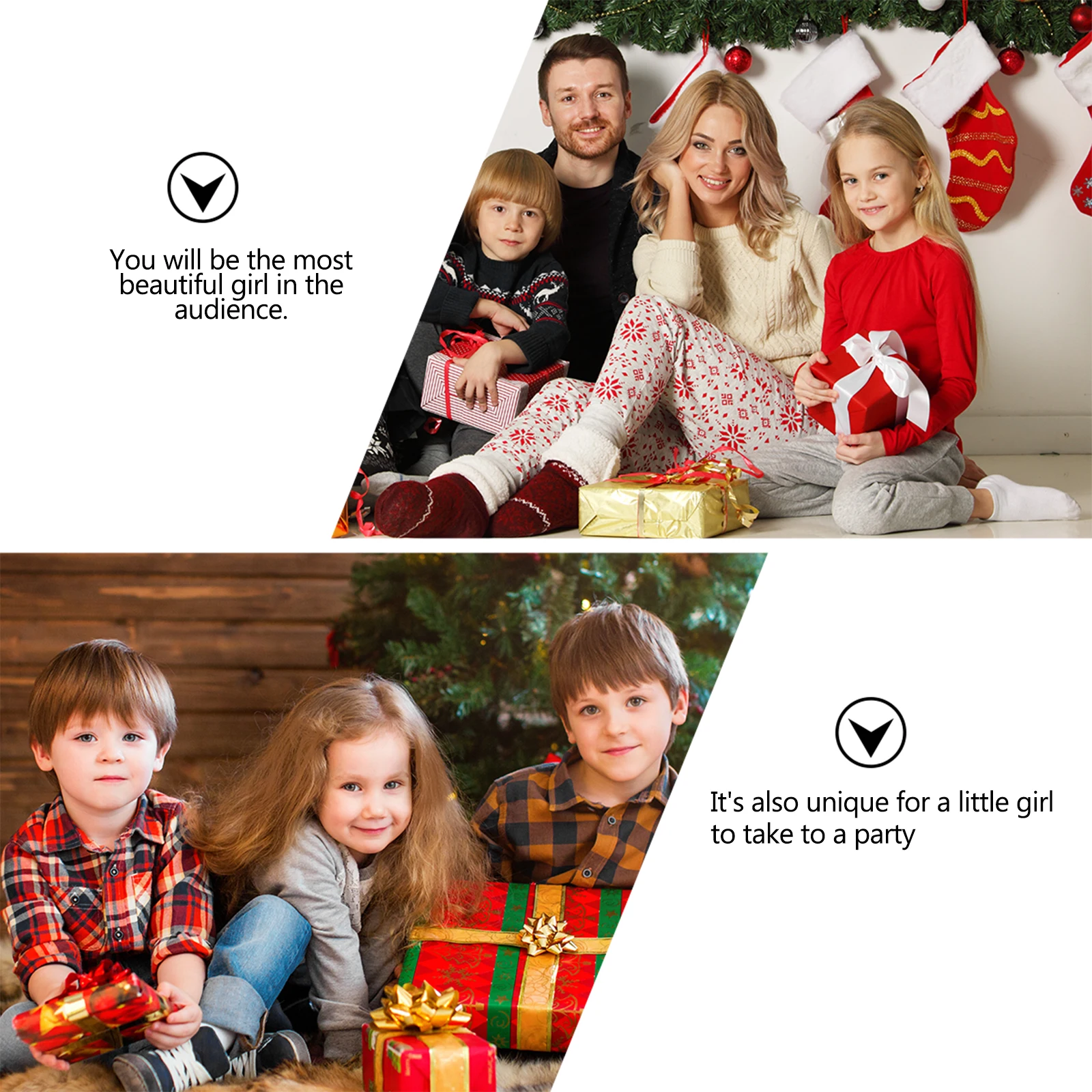 

4Pcs Fashion Hair Hoop Set for Christmas Party Headband Gift Lightweight Comfortable Hair Accessories