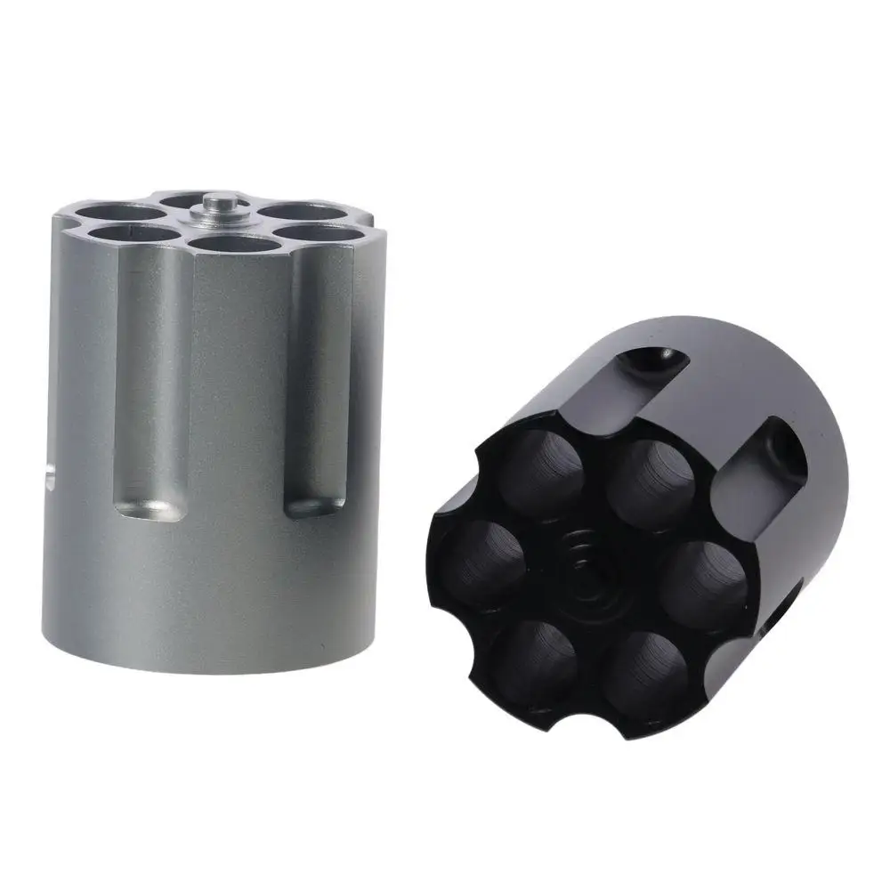 Pemegang pena silinder pistol, tempat pena bergulir, tempat pensil aluminium, tempat pena meja anti selip untuk dekorasi kantor