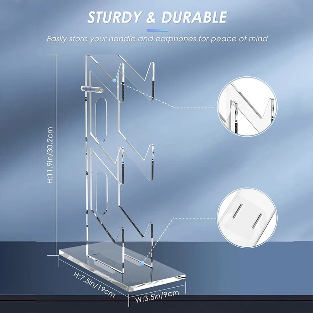 Floor Stand Universal 3-layer Controller Holder and Headphone Holder Game Accessories PS5 PS4 Storage Holder Transparent