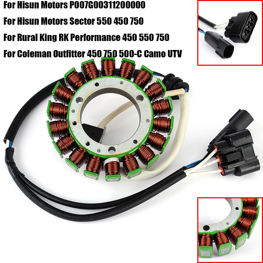 Stator Coil For Hisun Motors Vforge Sector Vector Strike Sector Tactic Forge 550 750 450 Coleman Outfitter 450 750 500-C