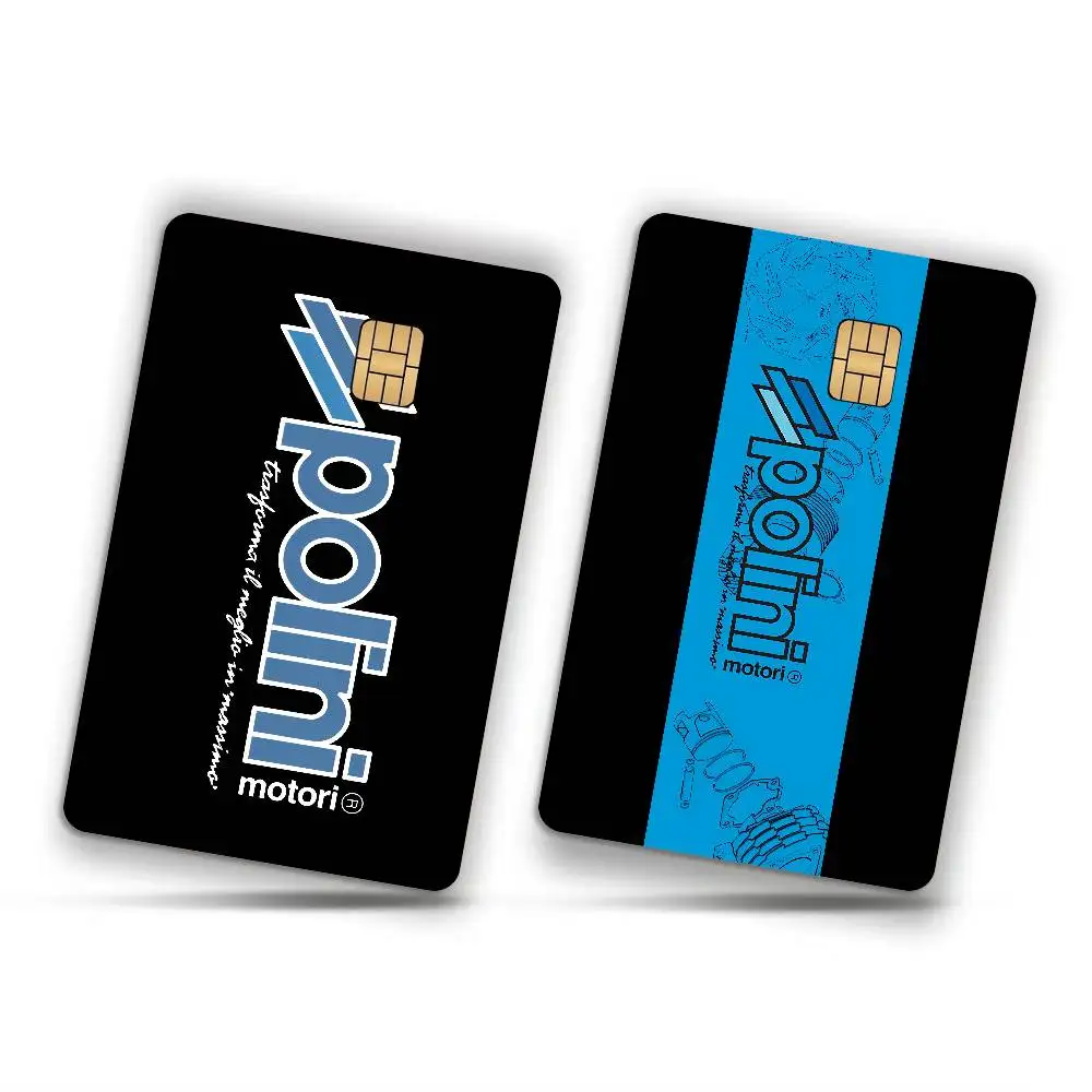 P-Polini-Italy S-Scooter Anime Spend or Save Funny Shell On Off Ultra Thin No Fade Sticker Skin Cover Film for Debit Credit Card