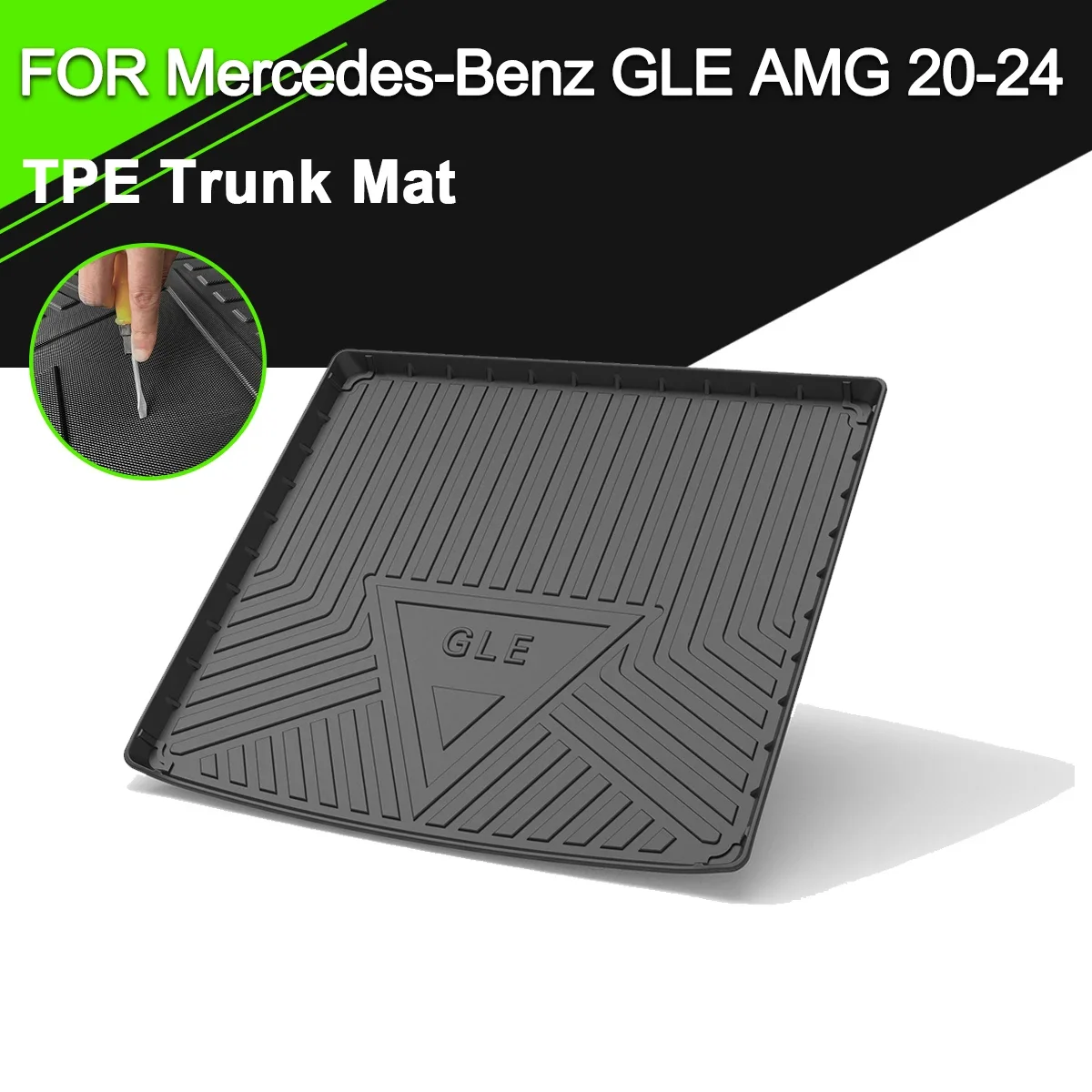 

Trunk Mat TPE FOR Mercedes-Benz GLE AMG 2020-2024 Car Waterproof Non-Slip Rubber Cargo Liner Accessories