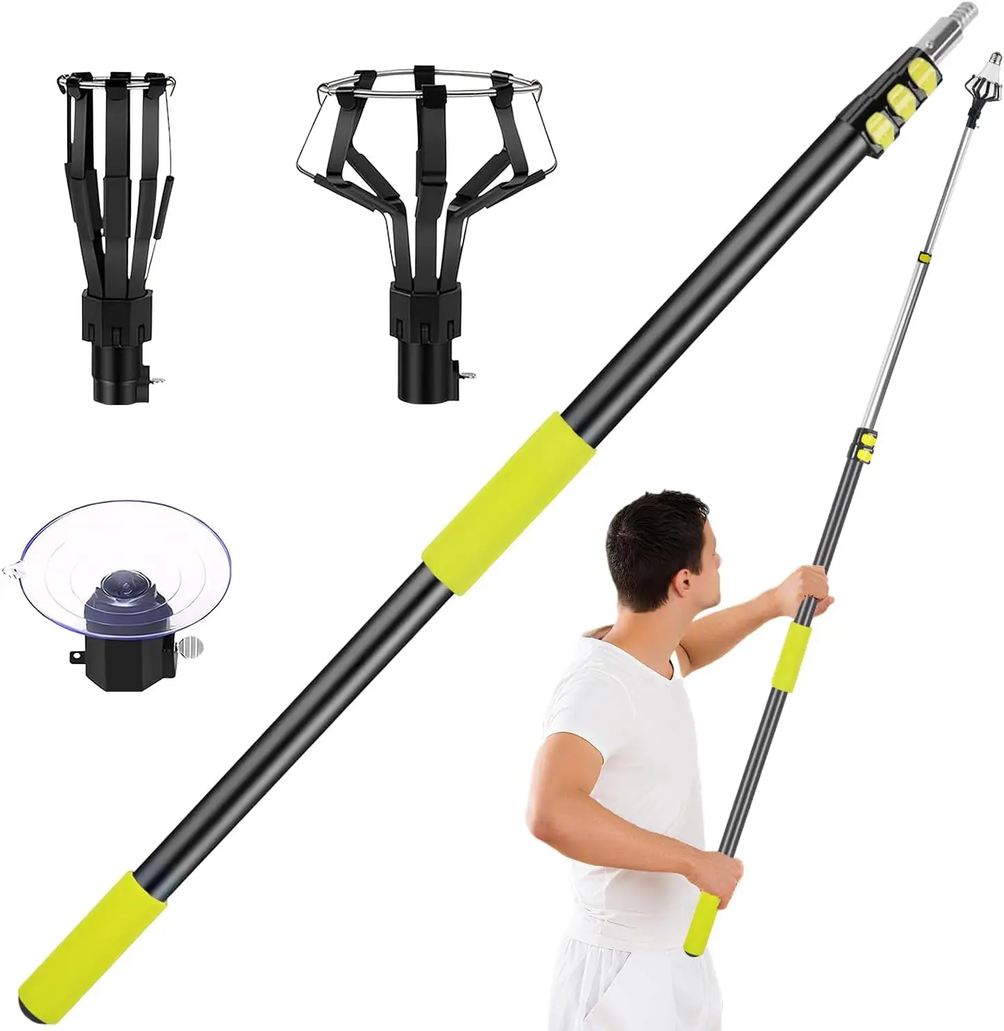 

Light Bulb Removal Tool for High Ceilings 4-12FT Telescopic Pole with Suction Cup