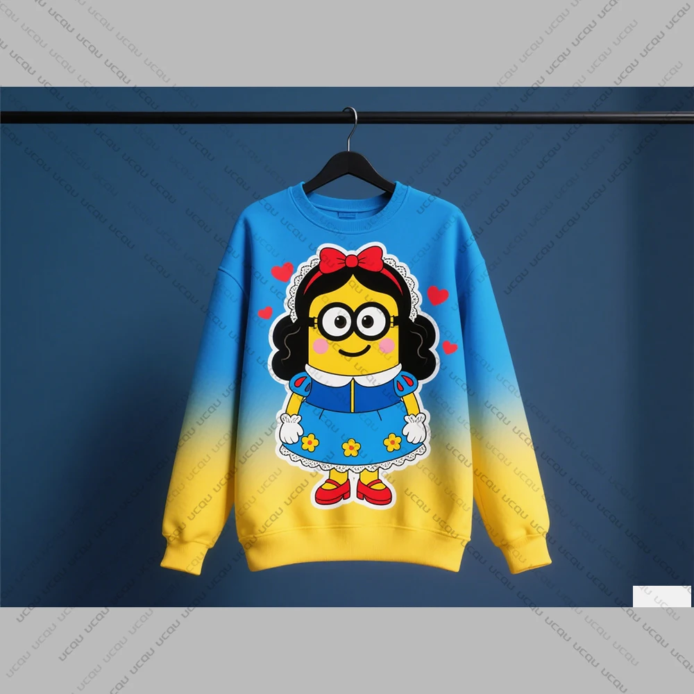 2025 Disney Women's Pure Sweatshirt Hooded Sweatshirt Fashion Casual Pants Unique Print Plus Size Streetwear Hip-Hop Style