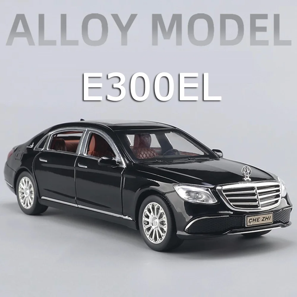 1:24 E300eL W140 320SEL Auto Giocattolo Pressofuso In Lega Modello Ruota Sterzo Auto In Miniatura Luce Suono Veicolo Giocattolo Regali Perfetti per I Ragazzi