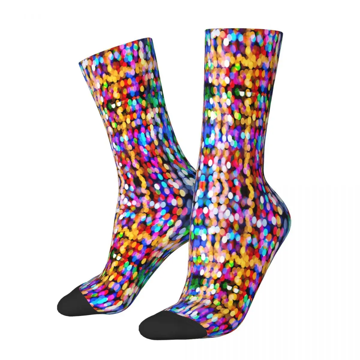 Party Lights Sequins Socks Male Mens Women Spring Stockings Printed