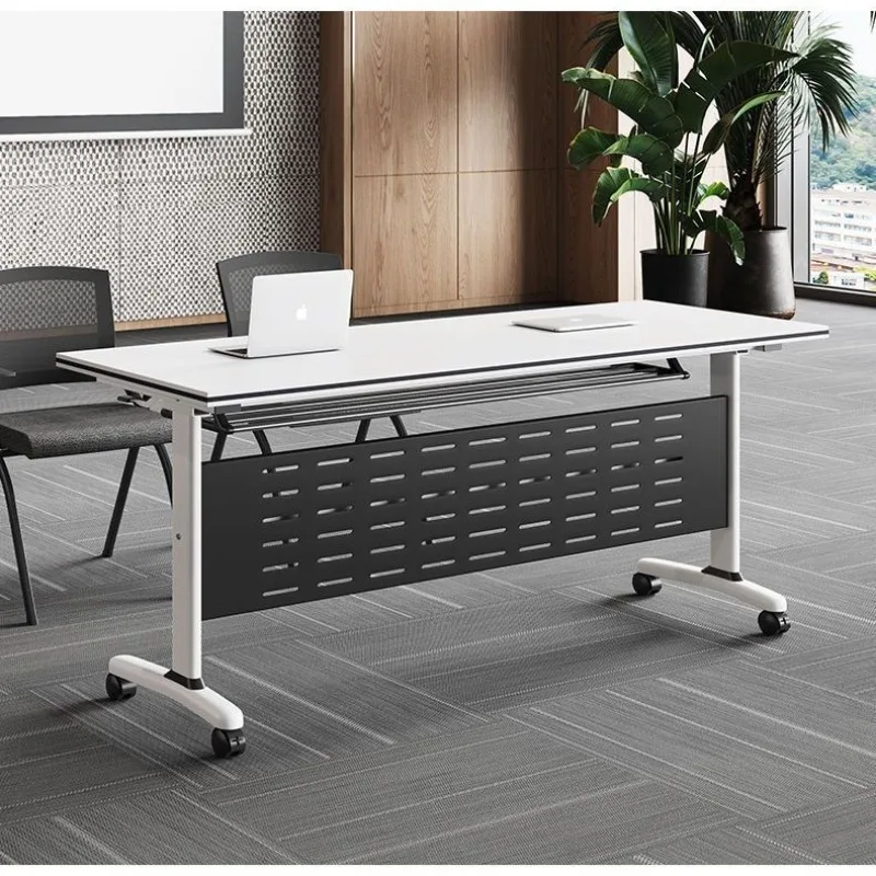 Folding conference tables, movable training desk and chair combinations, conference room activity long tables,