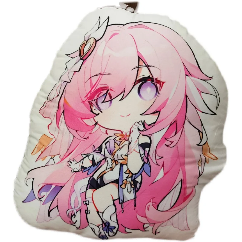 Game Anime Honkai Impact 3 Elysia Cute Plush Stuffed Cartoon Throw Pillow Back Cushion Cartoon Gifts