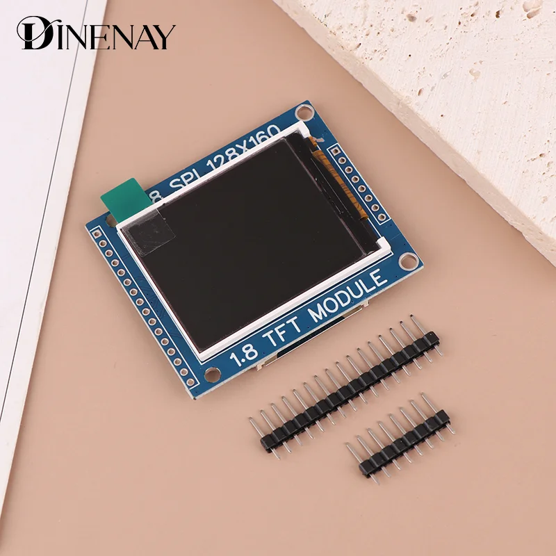 Módulo de exibição TFT LCD com rodapé PCB, Serial Port Acessórios, 1.8 Polegada, SPI