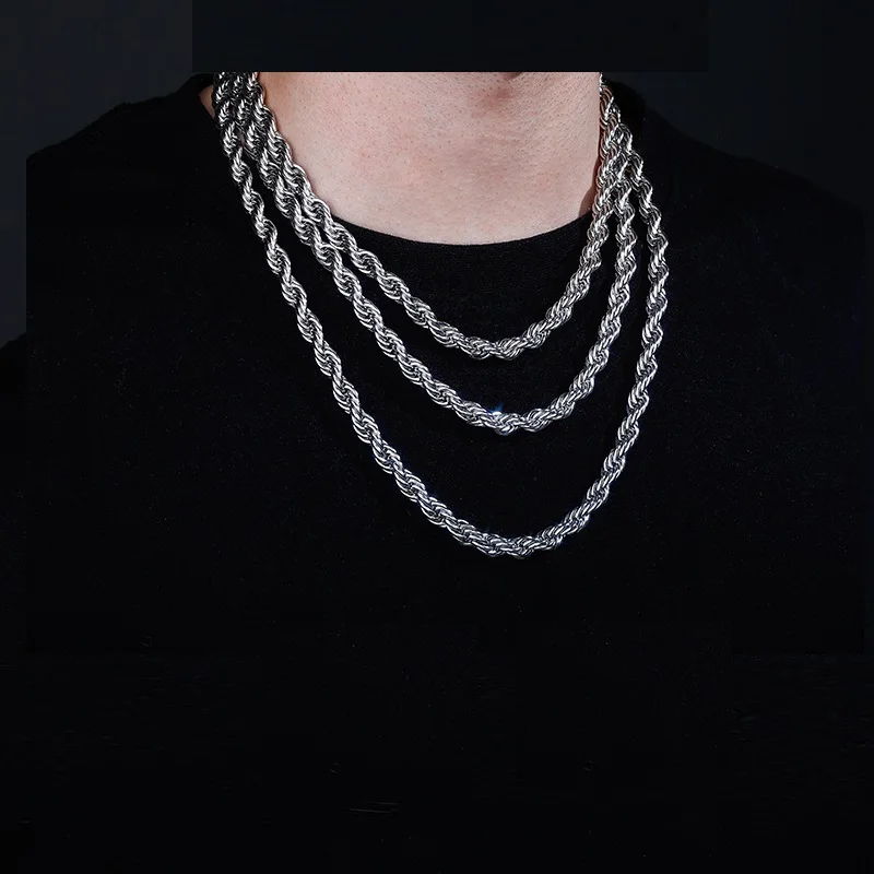 New Hip Hop DIY Chain Necklace for Men Women 316L Stainless Steel Jewelry Vintage Punk Gothic Collar Choker Kpop Aesthetic