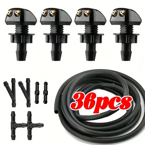 Manguera Universal para limpiaparabrisas de coche, tubo de limpiaparabrisas, boquilla de pulverización de chorro, Kit de reemplazo de conector de unión de tubo de fluido de agua