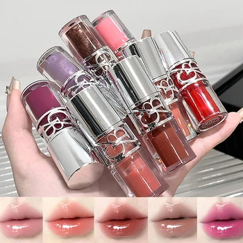Gege Bear Glittering Mirror Lip Glaze, Watery Shimmering Light Lip Gloss Makeup 8 Colors,…