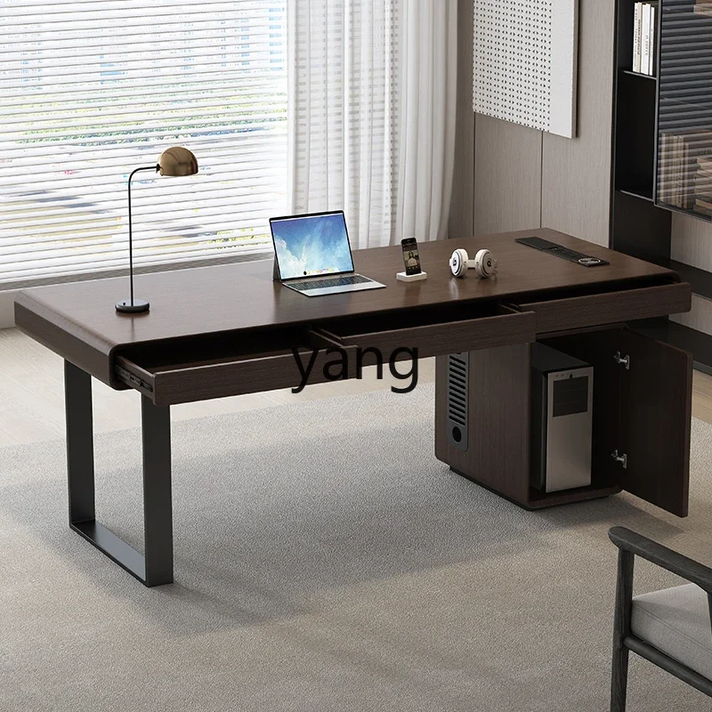 مكتب من الخشب الصلب Lmm مكتب كتابة منزلي مكتب فاخر وخفيف وحديث وبسيط