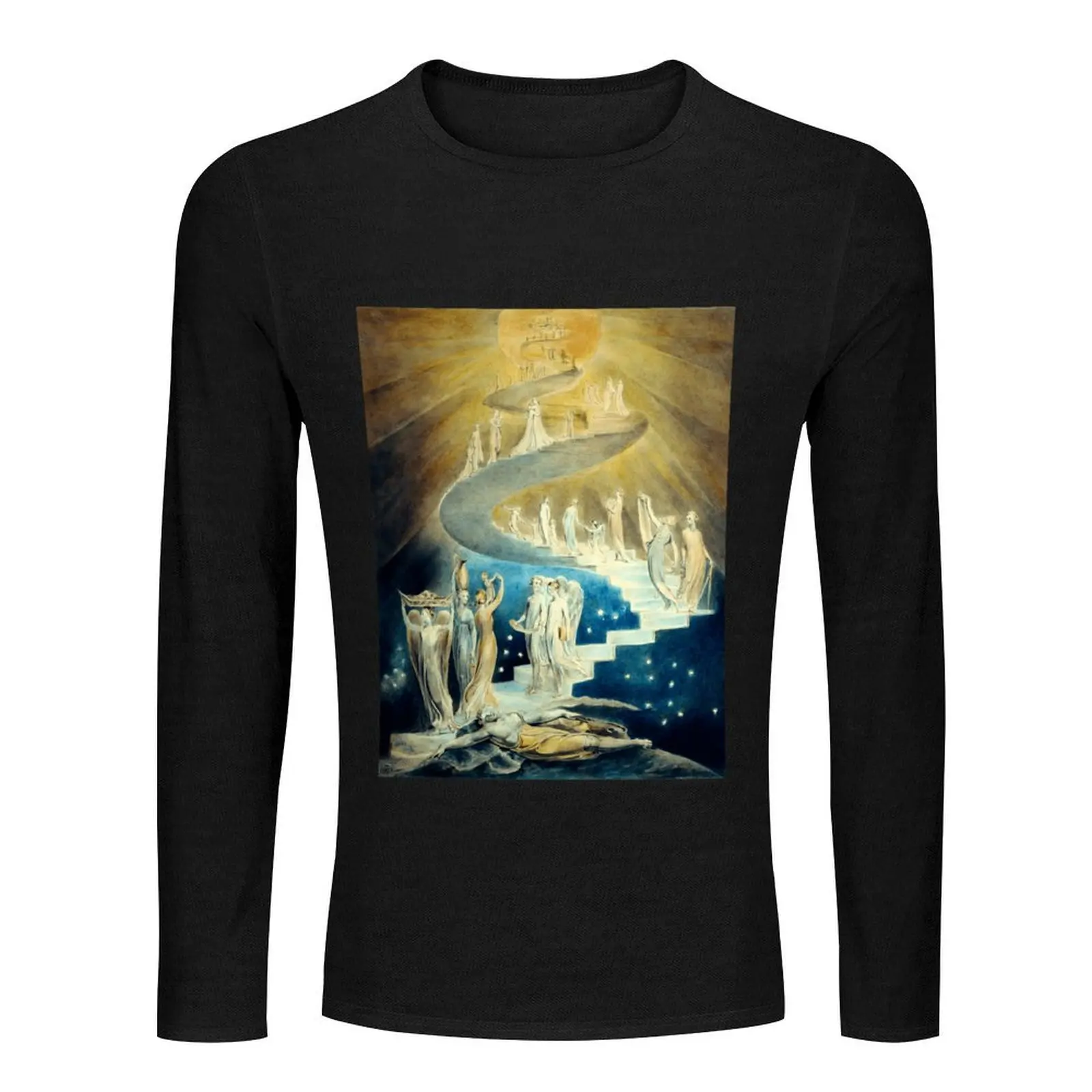 Jacob's Ladder - William Blake\t Long T-Shirt oversized t shirts plus size t funny for men graphic