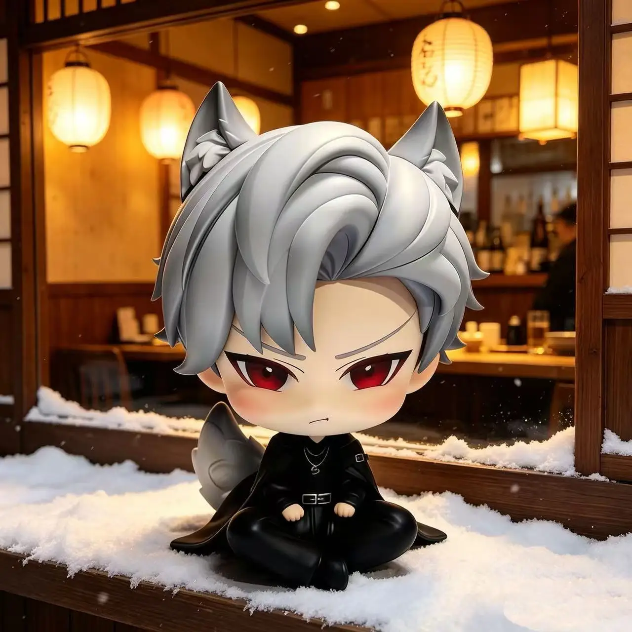 Love and Deepspace Sylus Q Version Figure Cute Mini Statue Desk Decoration Birthday Present for Fans