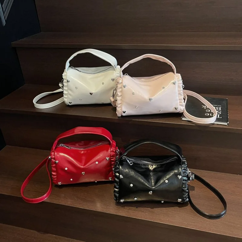 

Fashionable Leather Women's Messenger Bag High-End Luxury Refined Finish Trendy Vintage Commuter Daily Casual Bag​