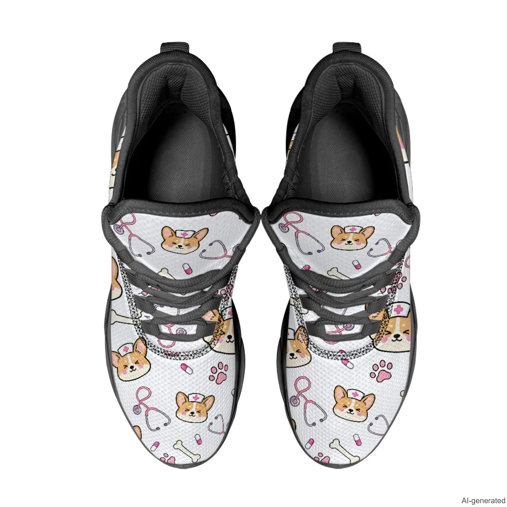 XIXIRIMIDO Max Soul Shoes Pet Medical Pattern Print Running Shoes for Men Casual Fashion Women Snakers Walking Shoes 35-48