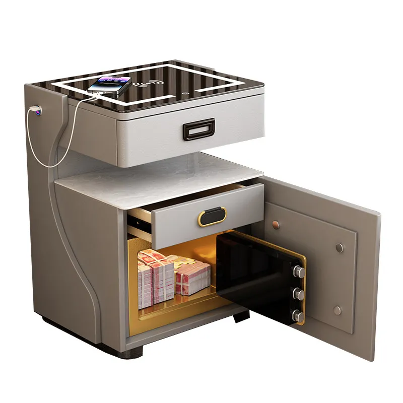 smart bedside  combination  safe integrated multi-function simple modern bedroom  light luxury