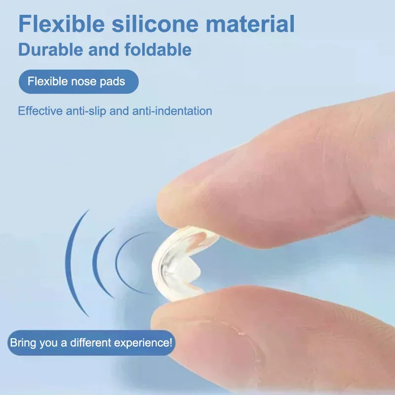 Air Chamber Clear Oval Eyeglass Nose Bracket Silicone Nose Pads Eyewear Bracket Anti-drop Sunglasses Glasses Accessories DIY