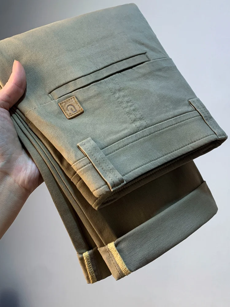 남성용 스트레이트 캐주얼 팬츠, 2025년 가을 신상 트렌디하고 다재다능한 고급 패셔너블 출퇴근 비즈니스 바지