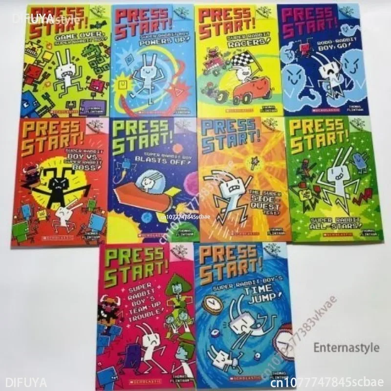10 Books English Press Start!Super Rabbit Boy Reading Edition Scholastic Branches Children Cartoon for Kid