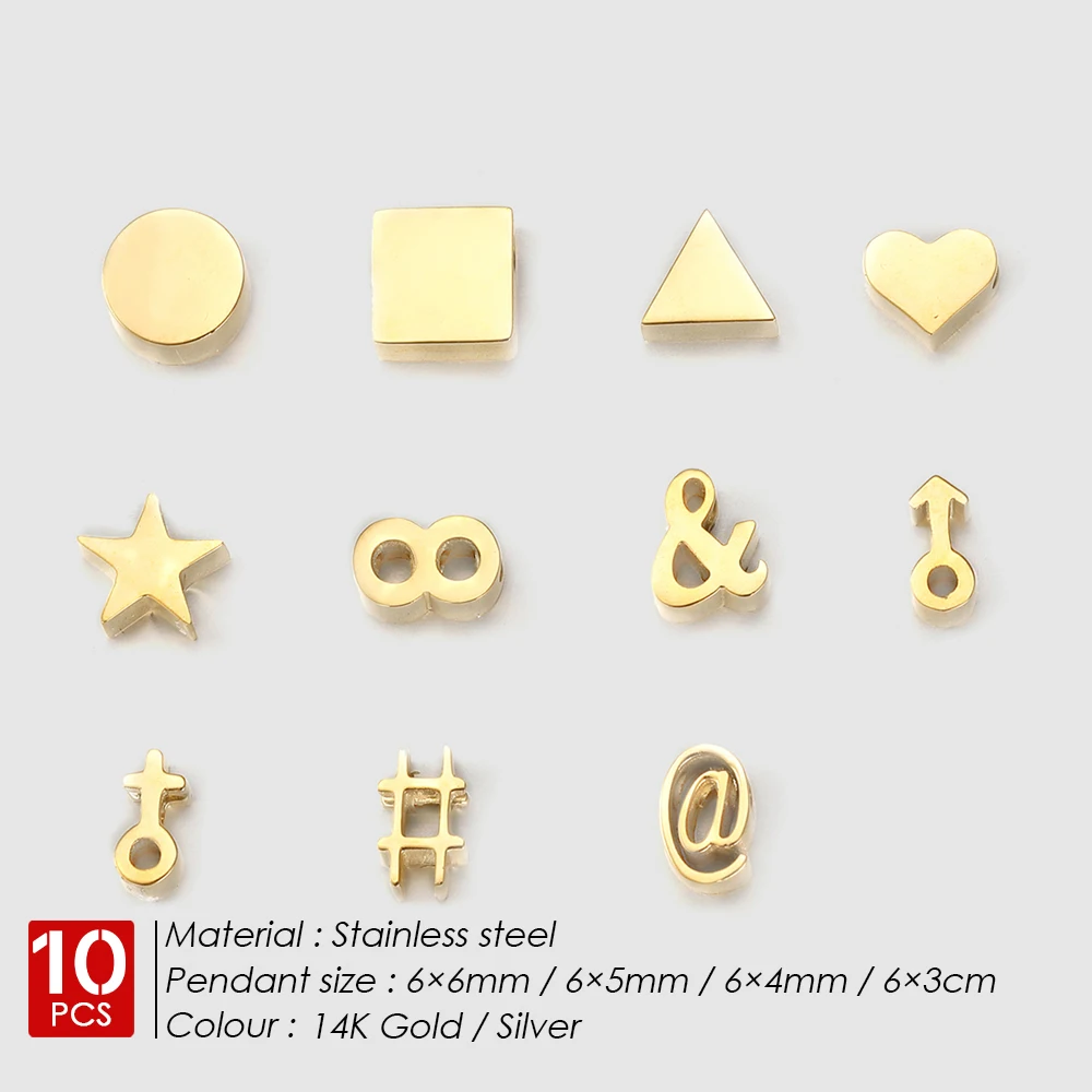 eManco 10PCS DIY Charms Gold Color Chain Jewelery Making Supplies Designer Charms for Jewelry Making Handmade Bracelet Making Ne