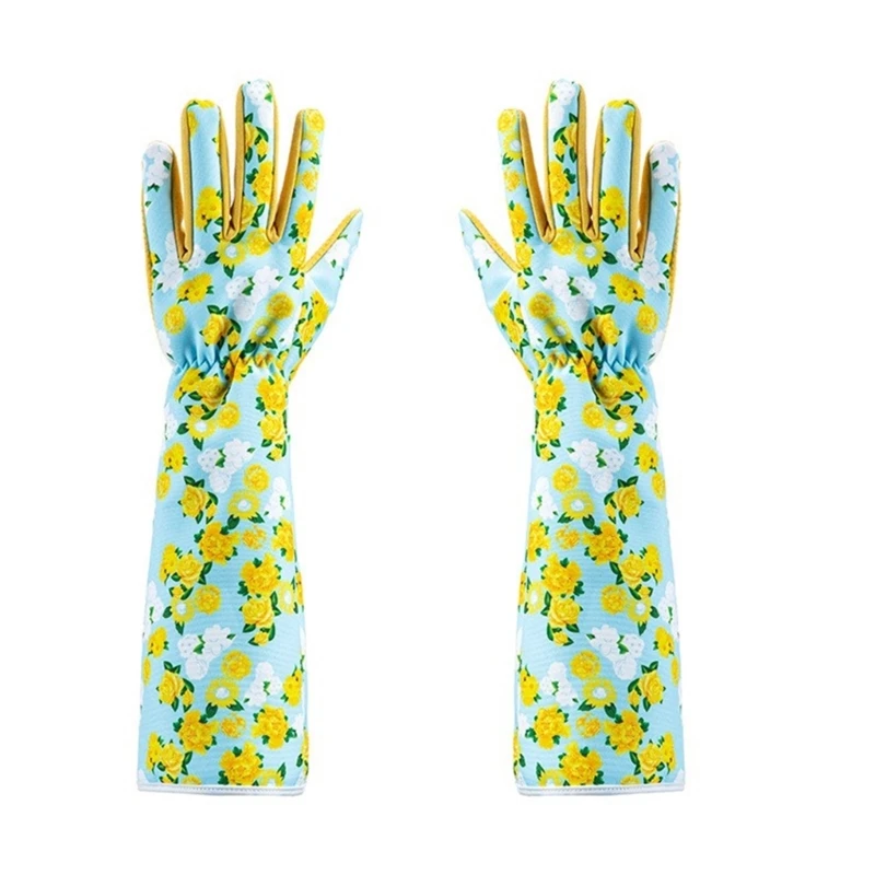 

N0HB Long Garden Gloves Thorn Proof Gardening Gloves for Outdoor and Yard Work