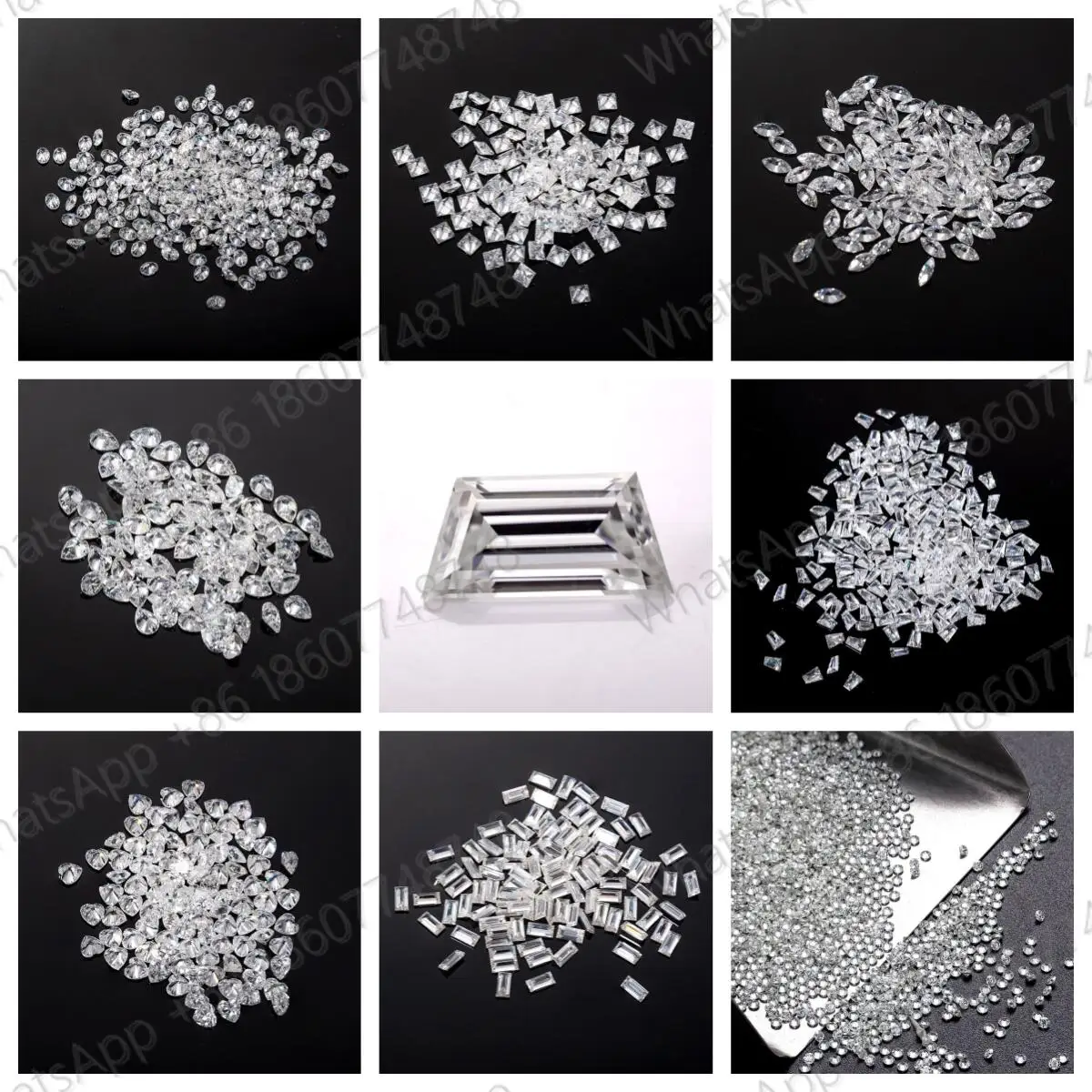 

Small Size Fancy Shape Moissanite VVS1 100% Real Moissanite Round Moissanite Diamond Test Positive Moissanite Supplier Factory