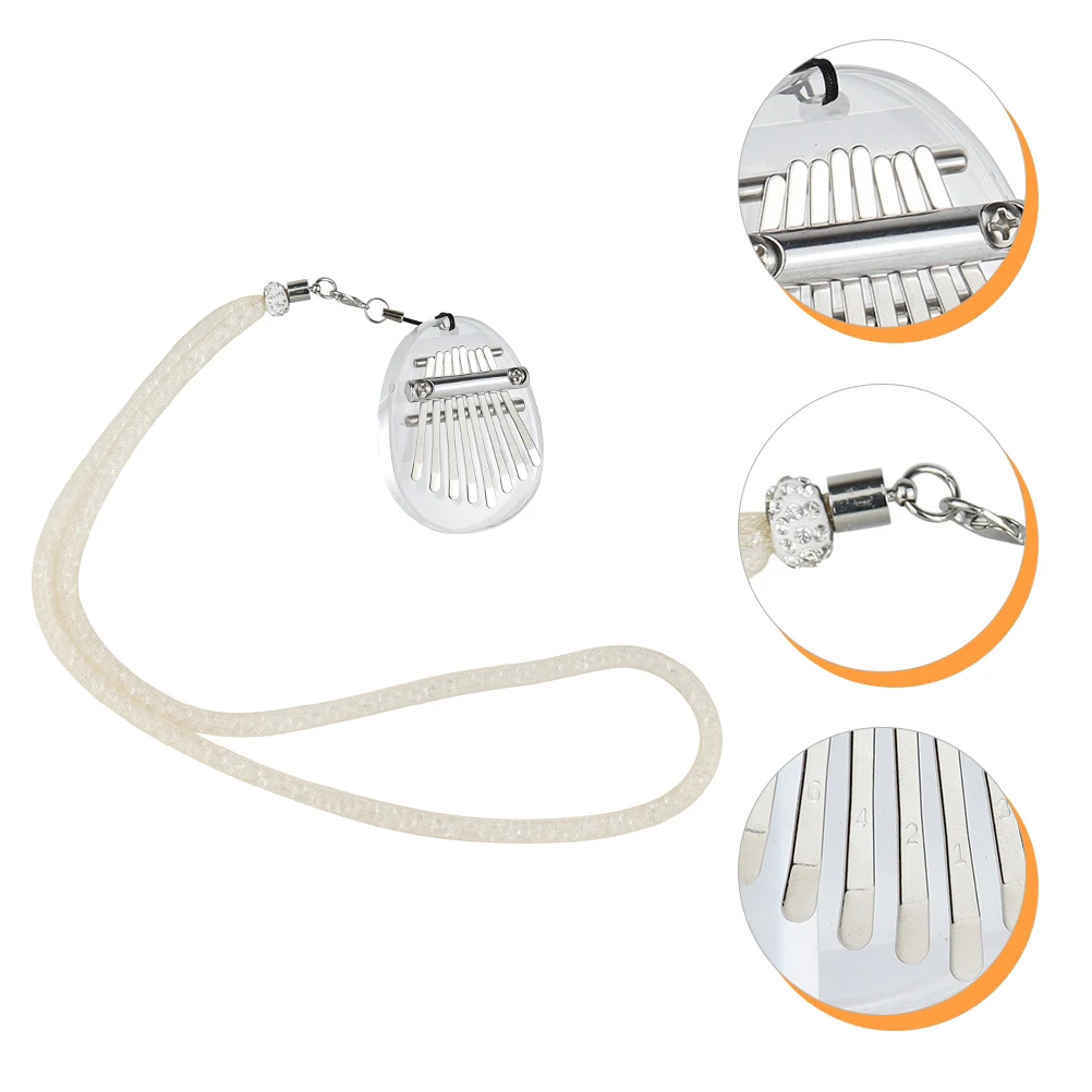 

1 set 1 Set Transparent 8-Key Thumb Piano Kalimba Small Finger Piano Compact Lightweight Portable Music Instrument Gift For
